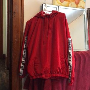 Red windbreaker